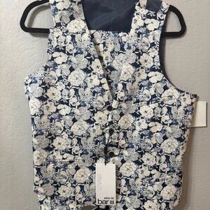 Men’s Blue Floral Vest & Pants Set | Slim Fit | Size M / 32x30 | NWT